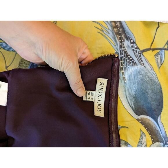 SHONA joy purple strapless sweetheart neckline back zip maxi gown sz 6 euc - Picture 3 of 7